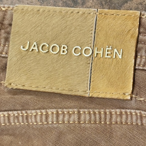 Jacob Cohen Tan Corduroy Pants Button Fly 33x30 Luxury Italian 5-Pocket - Picture 6 of 7